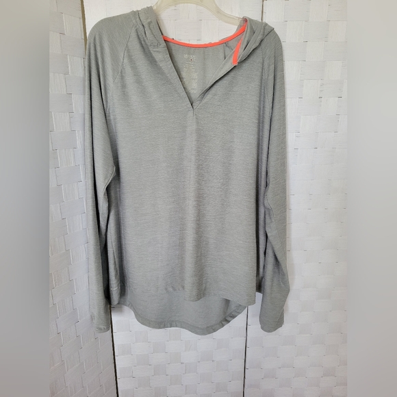 Danskin Light Weight hoodie  long sleeve shirt Top, XXL With Thumb Holes - Picture 1 of 6